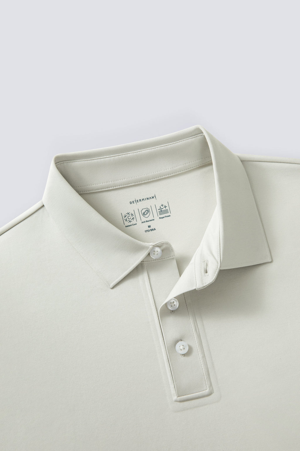 Polo en tissu contrecollé | Gris clair GYFL01