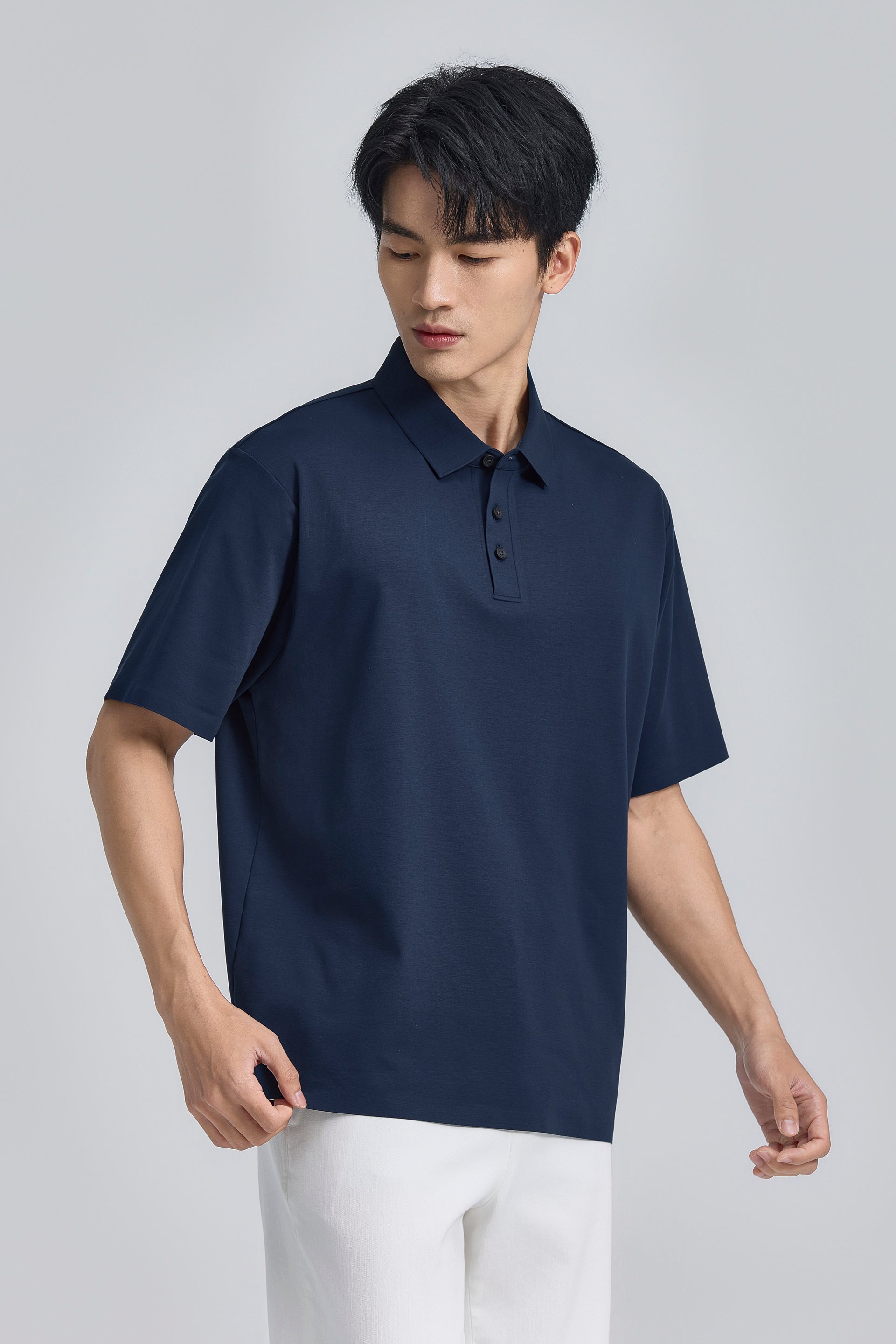 Polo contrecollé | Marine 14036N