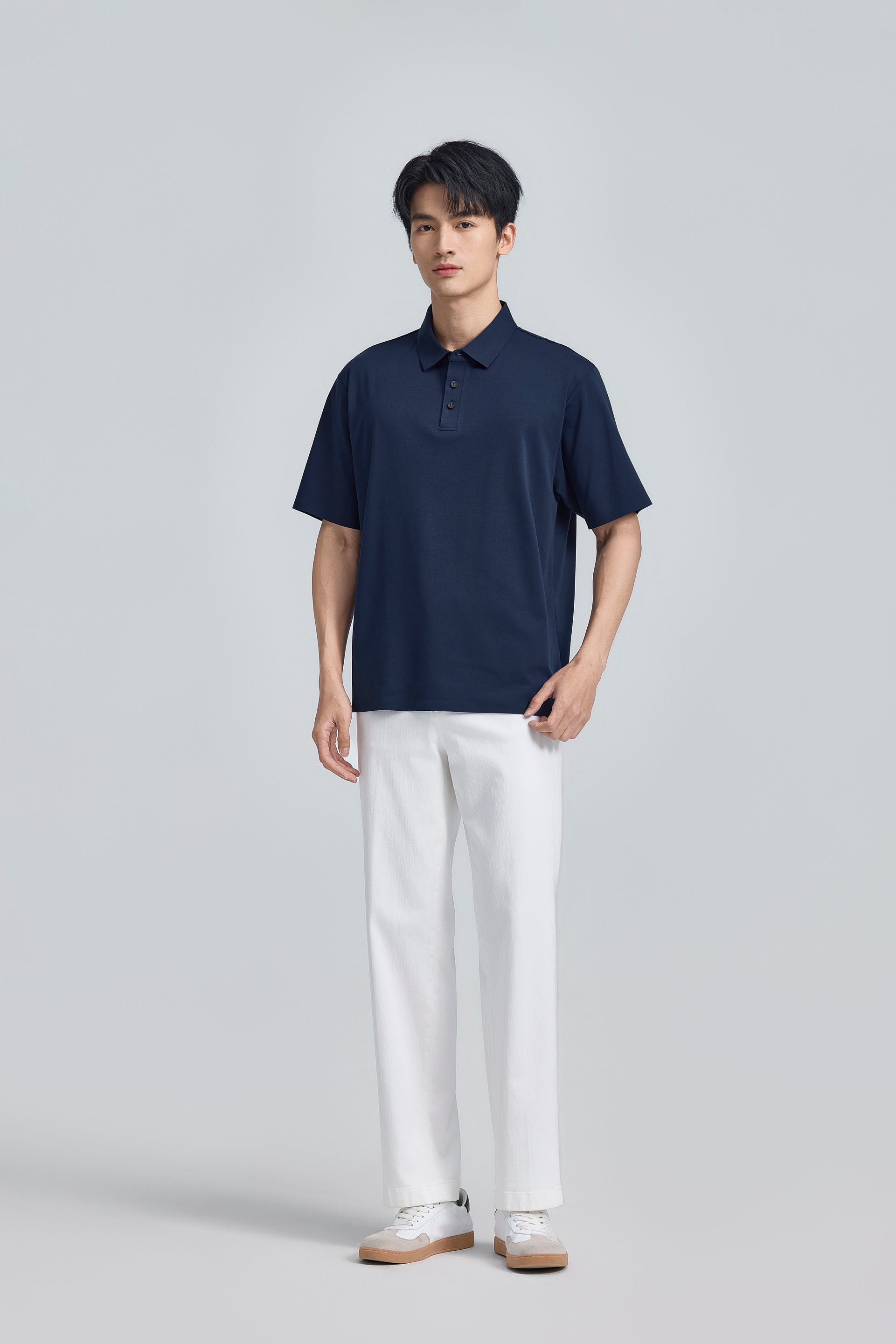 Polo contrecollé | Marine 14036N