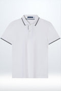 Polo piqué liseré | Blanc WH001Z