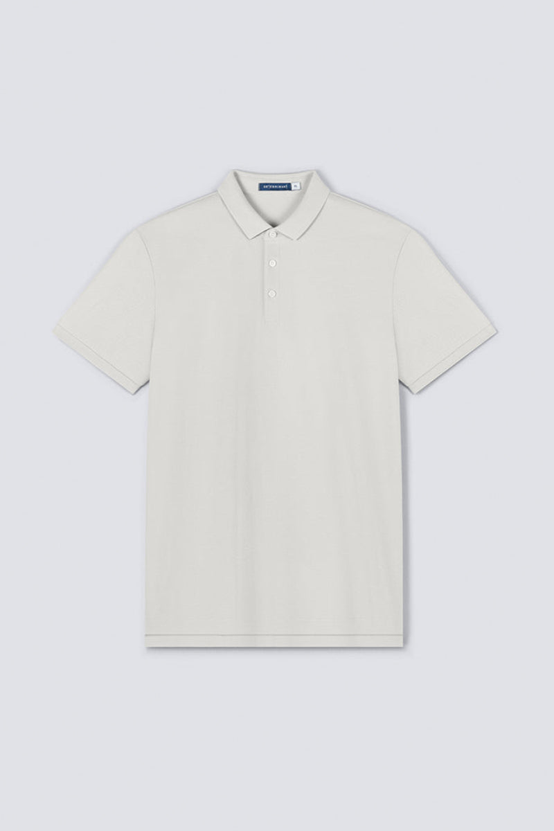 Polo piqué 3 boutons | Gris clair GYFL01