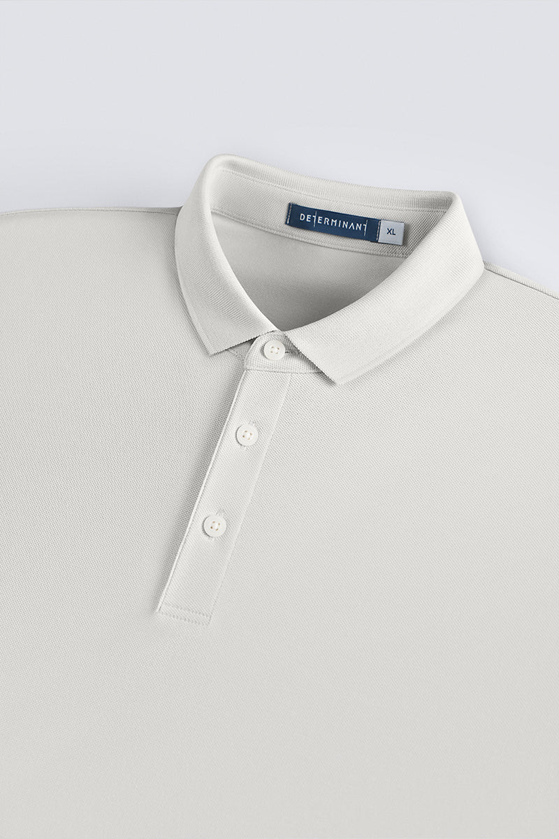 Polo piqué 3 boutons | Gris clair GYFL01