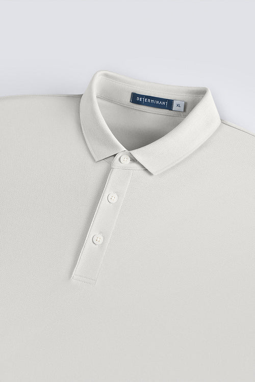Polo piqué 3 boutons | Gris clair GYFL01
