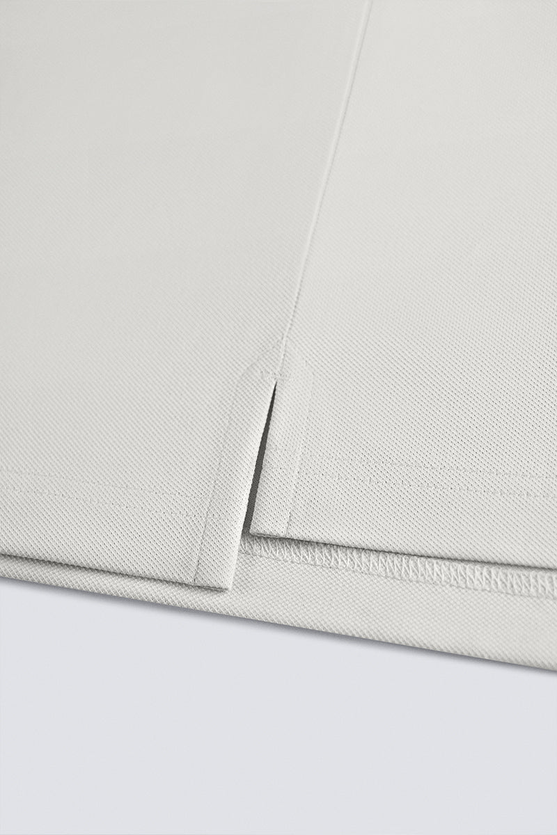 Polo piqué 3 boutons | Gris clair GYFL01