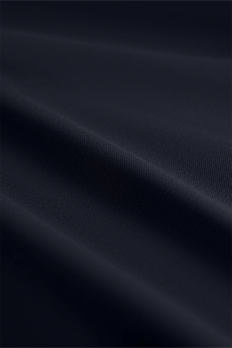 Polo piqué 3 boutons | Bleu marine NNY096