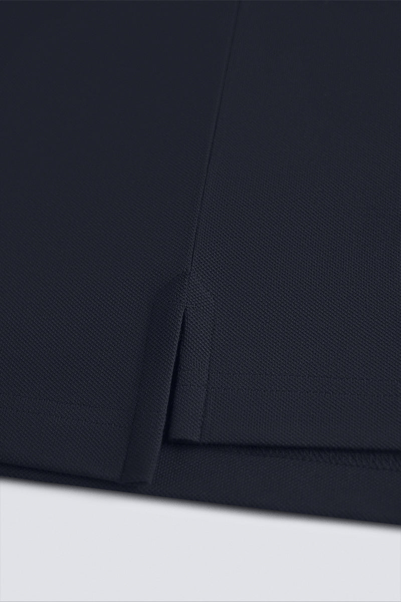 Polo piqué 3 boutons | Bleu marine NNY096