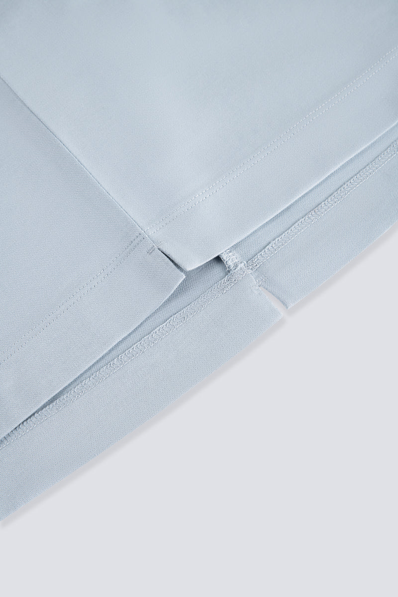 Polo piqué ultra-doux à pointes | Bleu gris BLE251